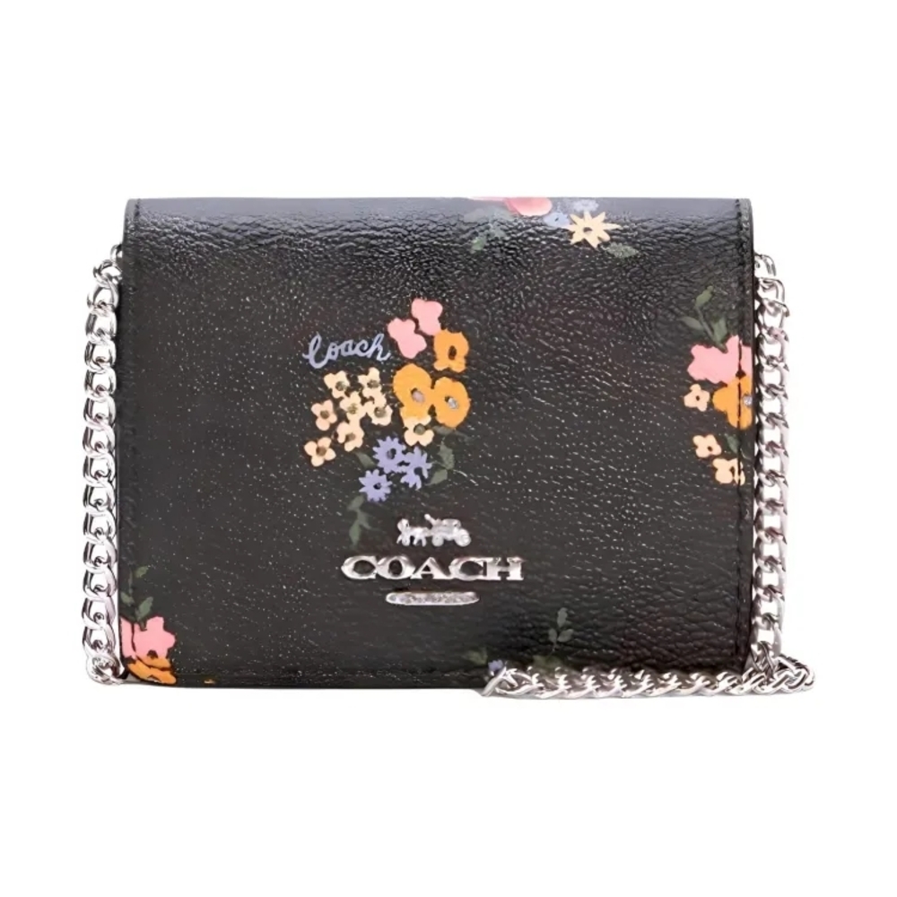 Mini Wallet With Wildflower Print